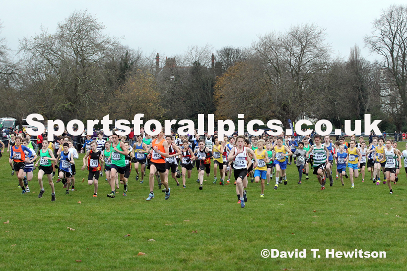 Boys under-13s, 2019 European Cross Country Trials and British Cross Challenge, Sefton Park, Liverpool.  Photo: David T. Hewitson/Sports for All Pics